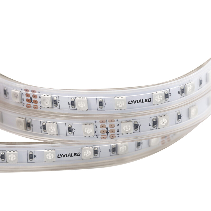 24V Ultra Efficient IP67 Rated RGB LED Strip Suitable for Outdoor Use