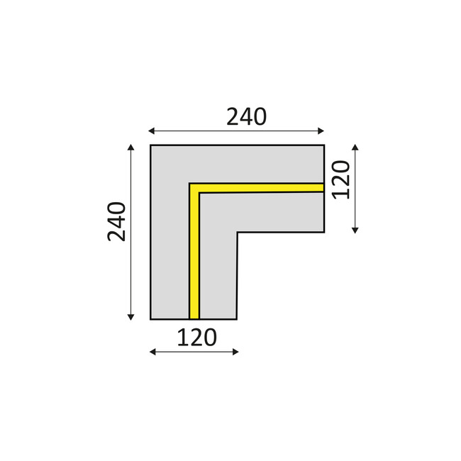 Flat curve fitting 90° - 